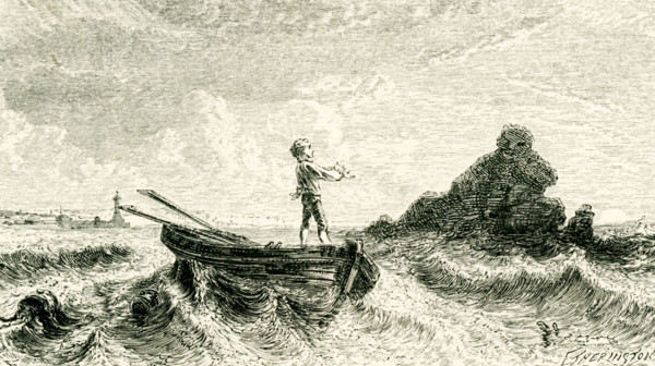 The caption for this illustration, which dates to around 1865, reads: as soon as he found himself
