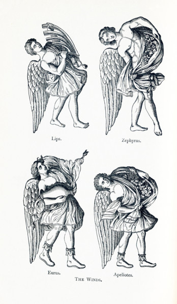 The figures pictured here, according to Greek mythology, are the Winds. They are, from left to