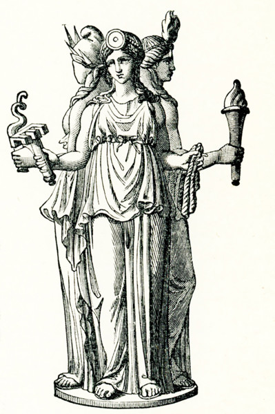 Hecate was the chief goddess presiding over magic and spells. She witnessed the abduction of