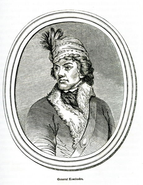 This 1840s illustration shows General Kosciusko. Tadeusz Kosciuszko, English Thaddeus Kosciusko,