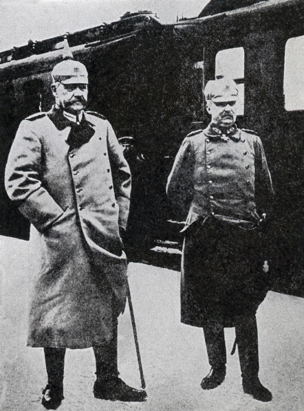 Pictured here in this photo that dates to World War I are Hindenburg and Ludendorff, the commanders