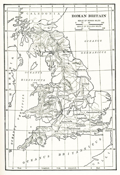 Map Roman Britain. The Province of Britain (Britannia) was the area of the island of Great Britain