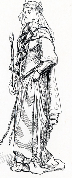 The legend of Gyda says that Gyda was born about 852 in Hordaland. She was the daughter of Eirik,