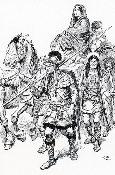 This illustration shows Astrid escaping with all the valuables she could manage. Astrid