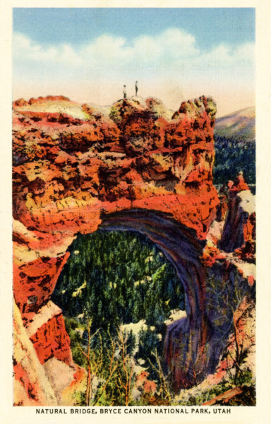 Natural Bridge, Bryce Canyon National Park, Utah - 1936-The Natural Bridge is noted for its beauty