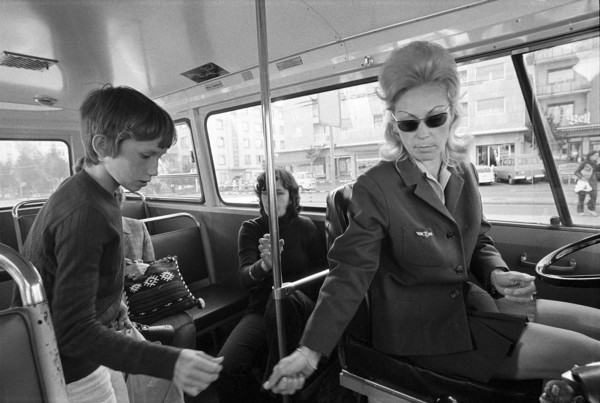 Female Bus Conductor, Lausanne 1972.