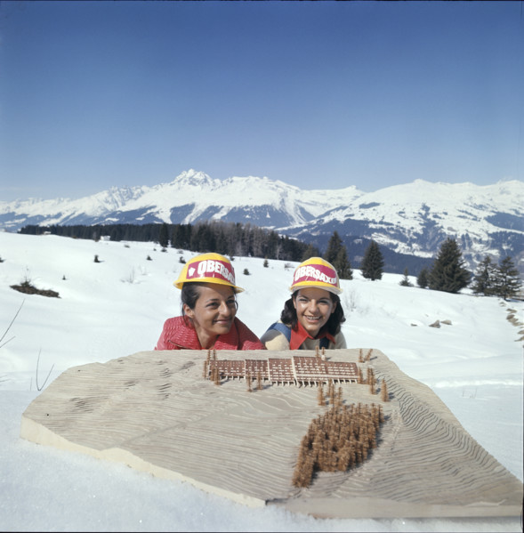 Holiday resort Obersaxen, 1973.