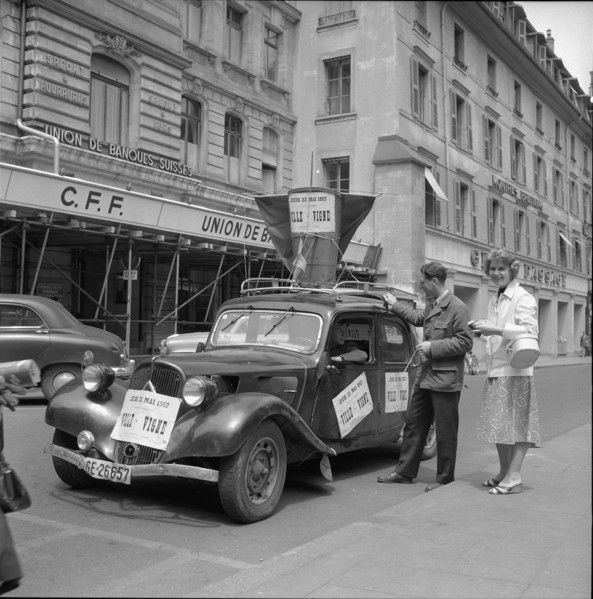 Waadtland relief action Ville Vigne in Geneva, 1957.