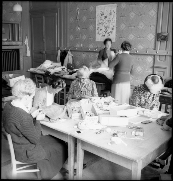 After World War 2: relief action for Lanslebourg, Morges 1945.