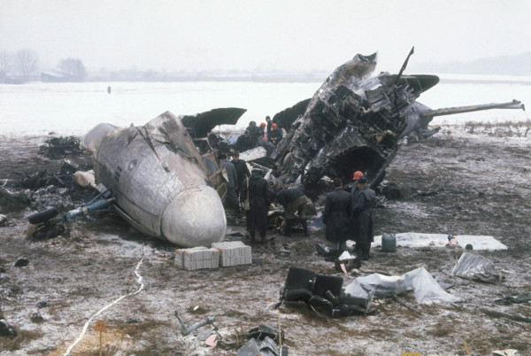 Crash of a Iljuschin II-18 in Kloten.