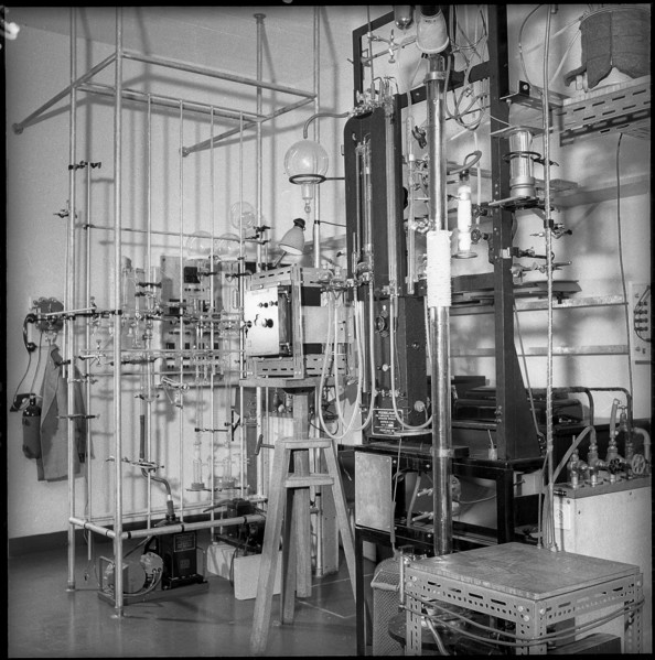 Experiment facilities, Institute of chemistry, ETH Zurich 1955.
