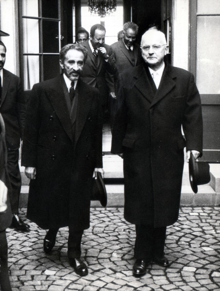 Haile Selassie and Emil Landolt at Muraltengut, 1963.