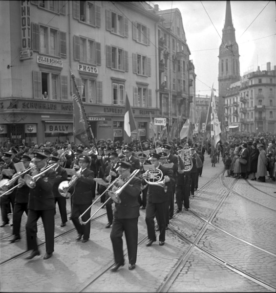 May Day rallies at Stauffacher, Zurich 1942.