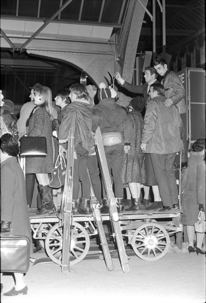 Grenoble 1968: Reception of the athlets in Zurich.