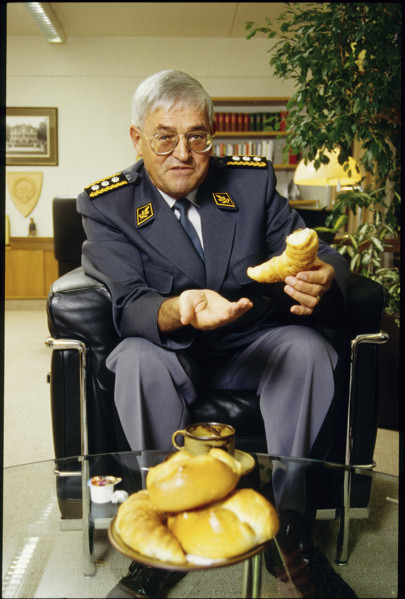 Jean-Rodolphe Christen having breakfast 1995.