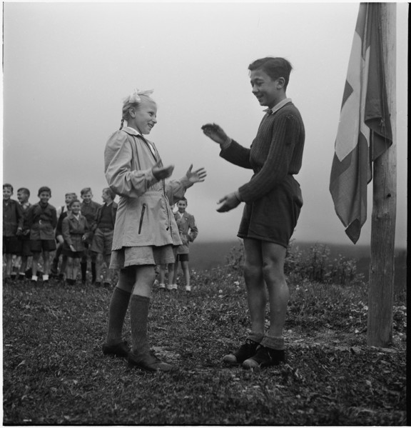 Polish children on holiday for convalescence in Switzerland, 1946.