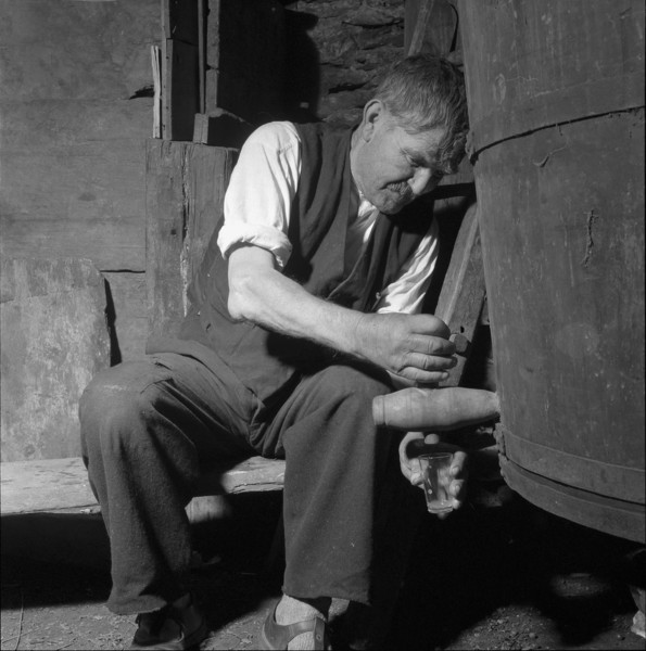 Alex Studer testing the new Heidenwein, 1956.