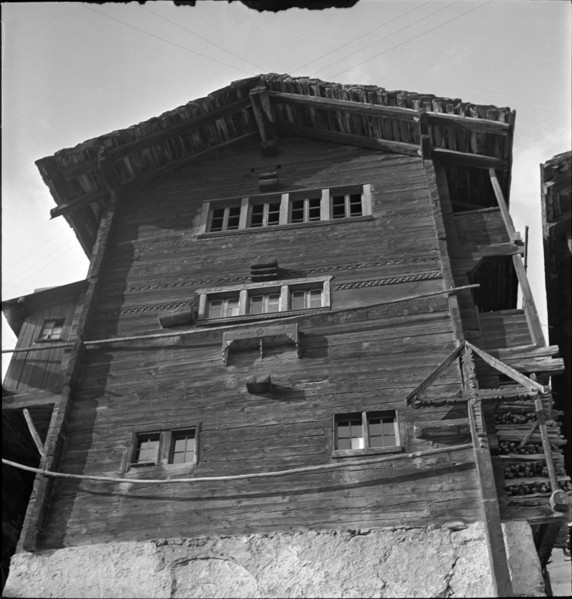 Mountain village St. Martin in the Valais, 1942.