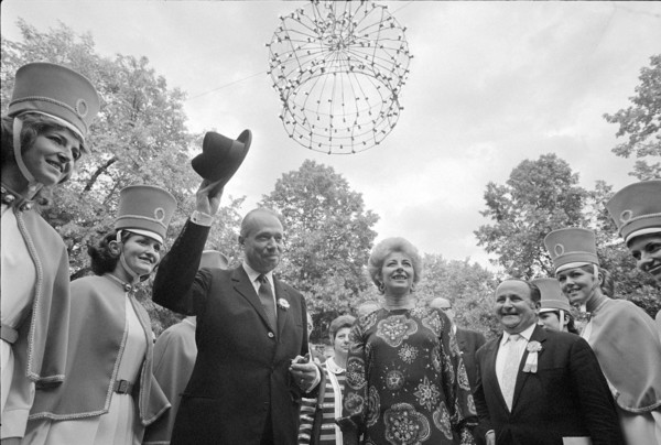 Prince Franz Josef and Gina of Liechtenstein at the Zurich city party, 1971.
