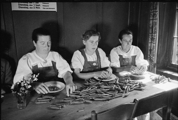 Supply inventory; course on how to prepare tinned food; 1942.