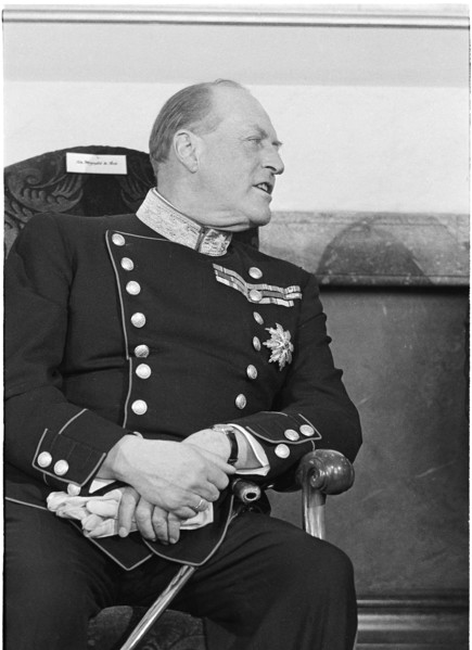 King Olav of Norway, reception at the Federal Council 1968.