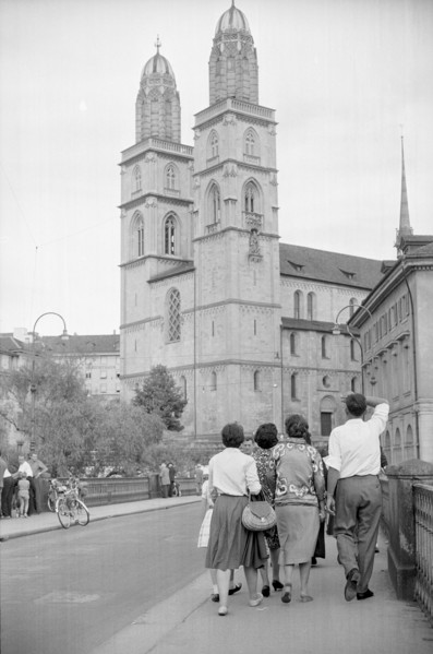 Tourists in Zurich, 1962.