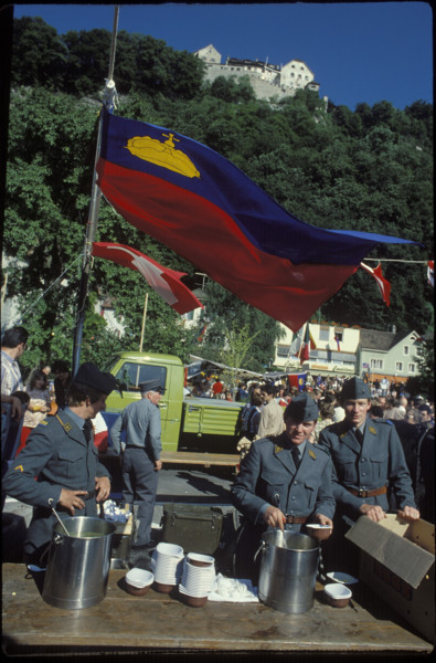 Swiss soldiers at the 40th jubilee of Franz Josef II of Liechtenstein, 1978