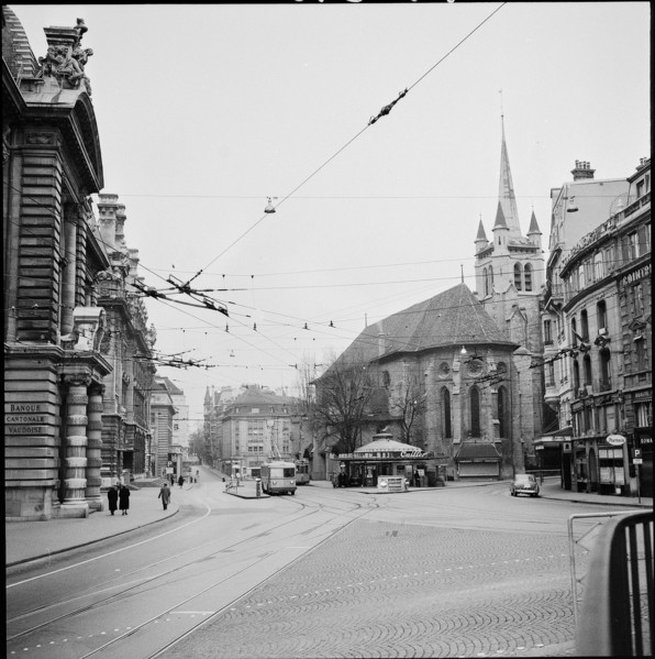 Lausanne: Place St. François, 1956