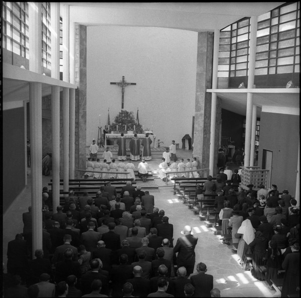 Service on the day of St. George in Chermignon, 1955
