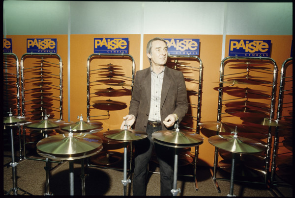 Manager Robert Paiste with his cymbals, Nottwil 1983