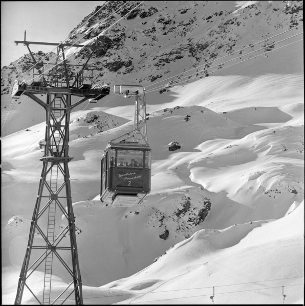 Cableway Parsennhütte-Weissfluhjoch 1961