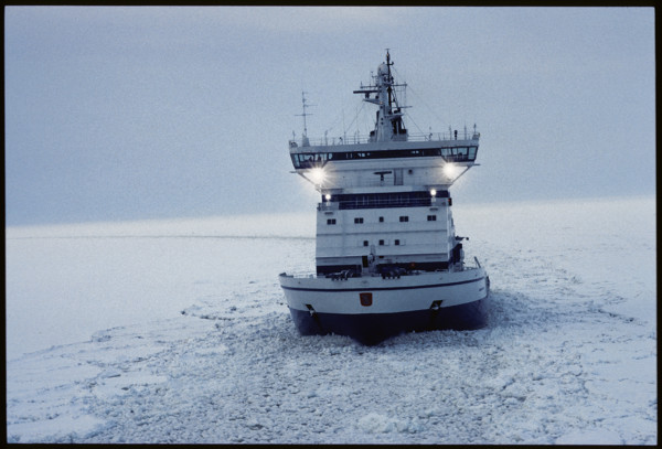 Icebreaker Kontio in the Baltic Sea 1988