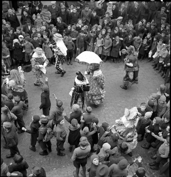 Carnival festivities in Schwyz, 1941