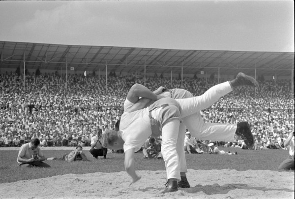 Swiss wrestling festival 1966 in Frauenfeld