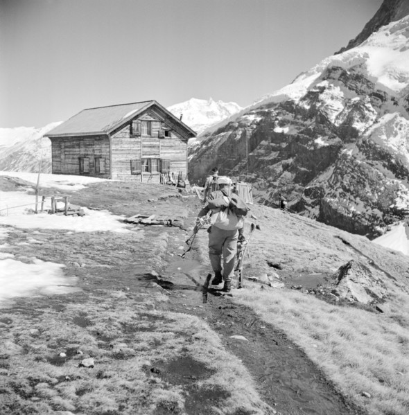 high-mountain patrol in the Valais Alps