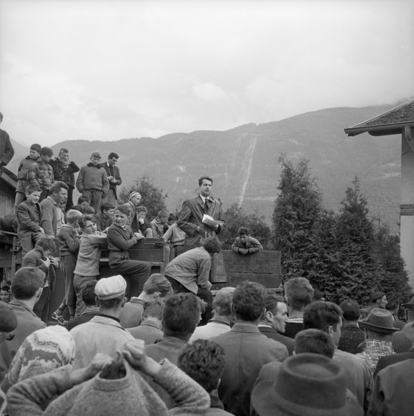 Vines was in Valais: speech at protest rally, 1961