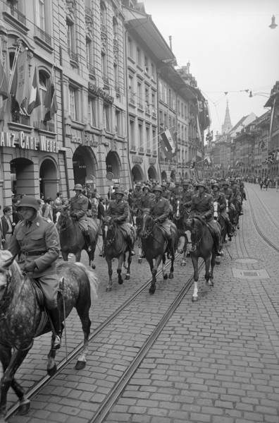 Soldiers on horseback; State visit of the Indian President VV Giri; 1970