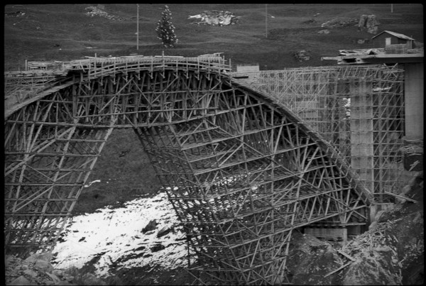 Bridge under construction, San Bernardino road 1967