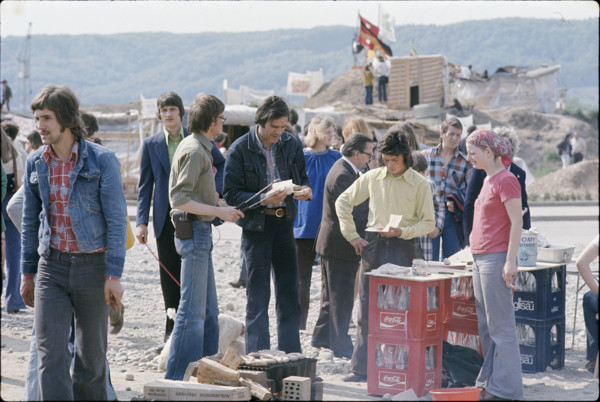 sympathizers visiting the squatter village