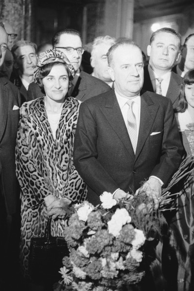 Nello Celio, newly elected Federal Councilor, with his wife Gisella, 1966