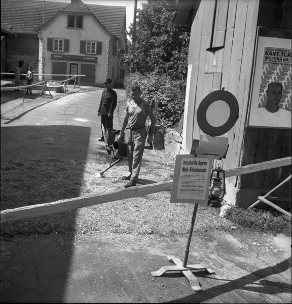 Barrier due to foot and mouth disease, 1946