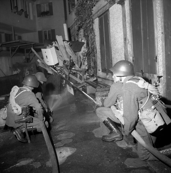 Civil defense training in Baden, 1959