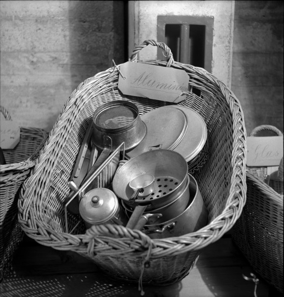 Gathering natural produce for Swiss donation, 1945