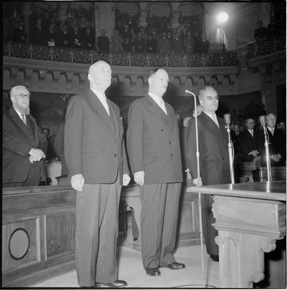 Holenstein, Chaudet, Lepori: Swearing In 1954