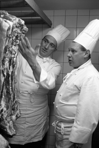 Gstaad; Ernesto Schlegel, chef at the Palace Hotel; 1967
