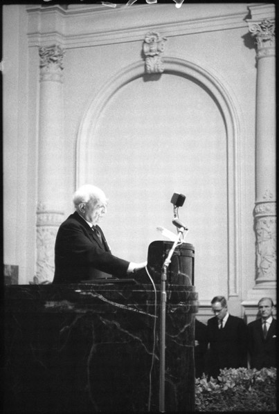 Salvador de Madariaga, prize winner, 1963