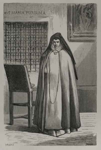 Sor Patrocinio, so-called also known as ""the nun of the wounds"" (1811-1891). Spanish nun of the