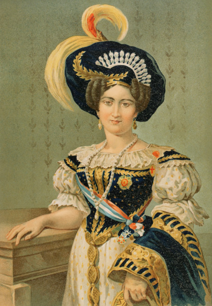 Maria Francisca of Braganza (1800-1834). Portuguese infanta of the House of Braganza. First wife of