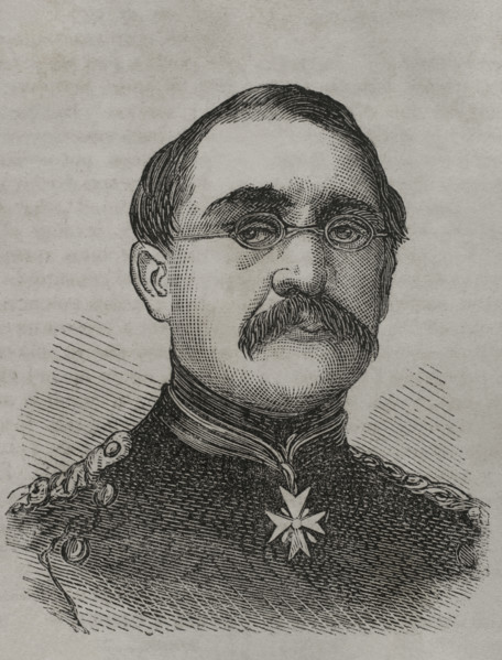 August Karl von Goeben (1816-1880). Prussian general. He was awarded the Grand Cross of the Iron