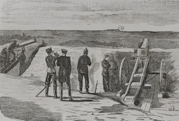 Franco-Prussian War (1870-1871). Siege of Metz (19 August to 27 October 1870). Prussian artillery